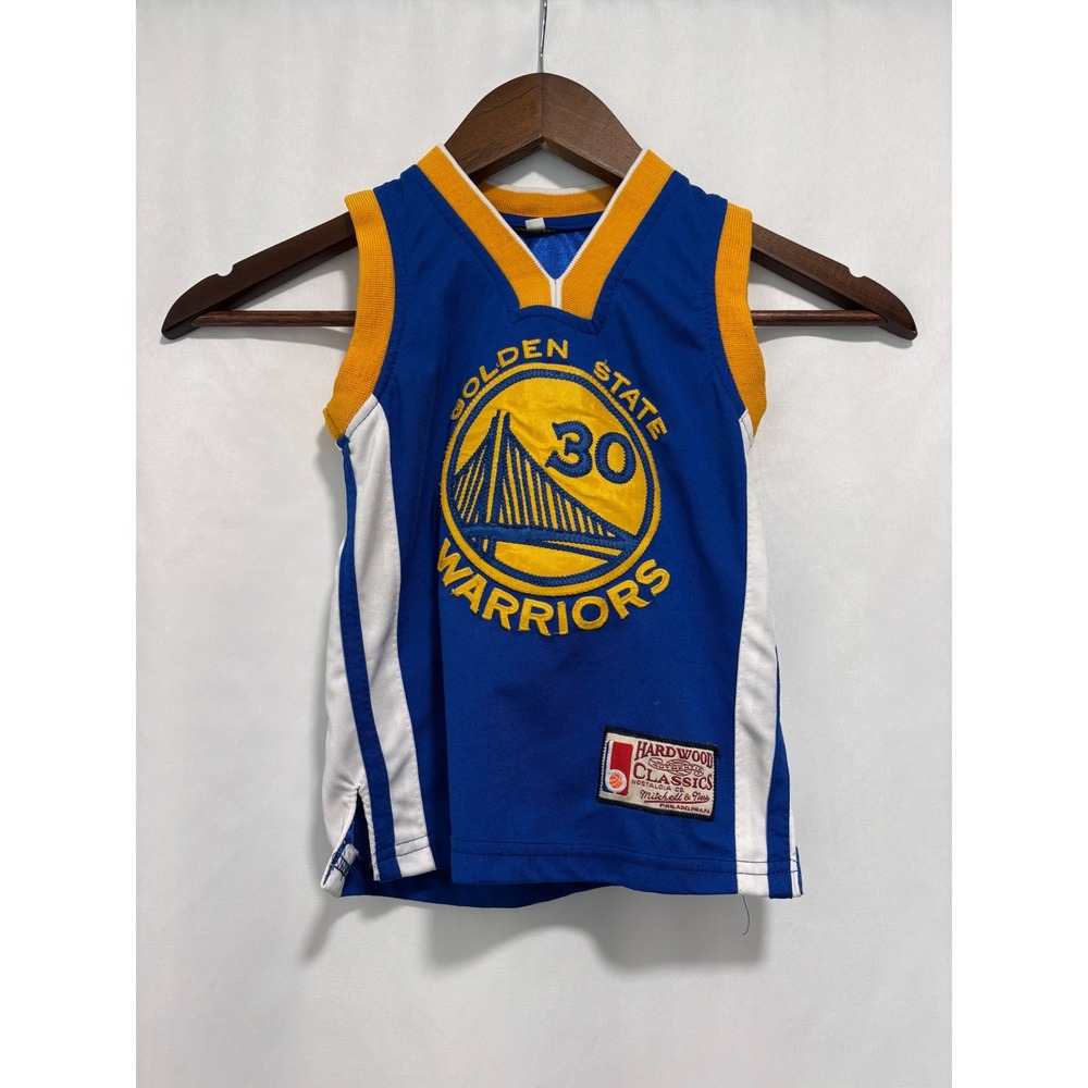 Mitchell & Ness Golden State Warriors Stephen Curry #30 Kids Jersey Size 1